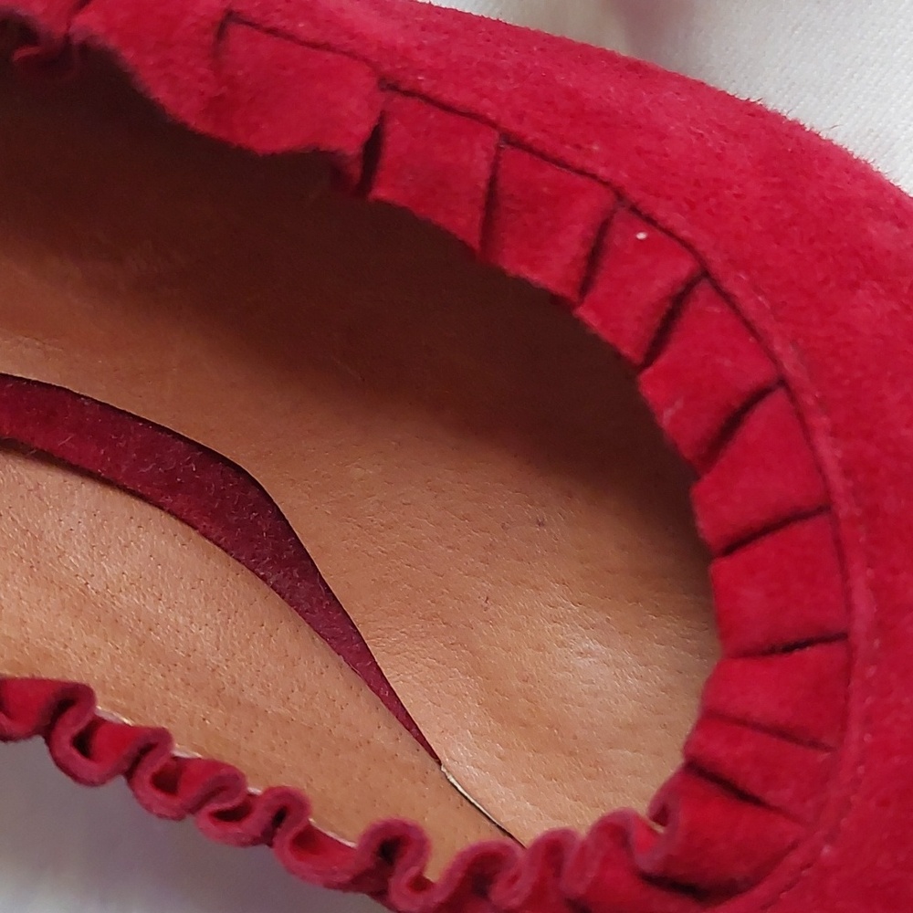 Jeffery Campbell Red Ruffled Women's Shoes - Picture 7 of 7
